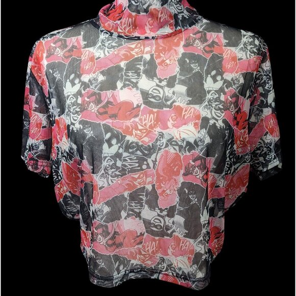 Smak Parlour x Harley Quinn Tops - Harley Quinn x Smak Parlour Semi Sheer Crop Top Size 1X